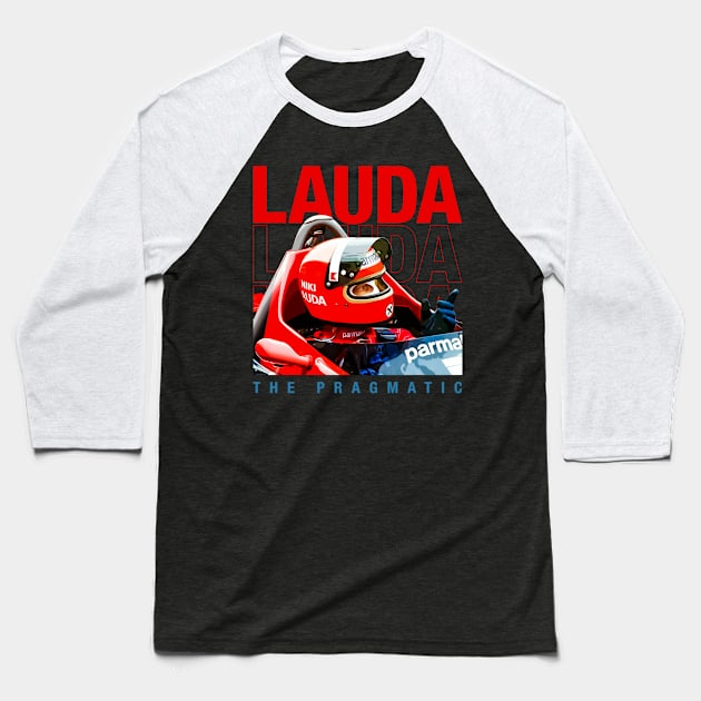 Niki Lauda Legend 70s Retro Baseball T-Shirt by stevenmsparks